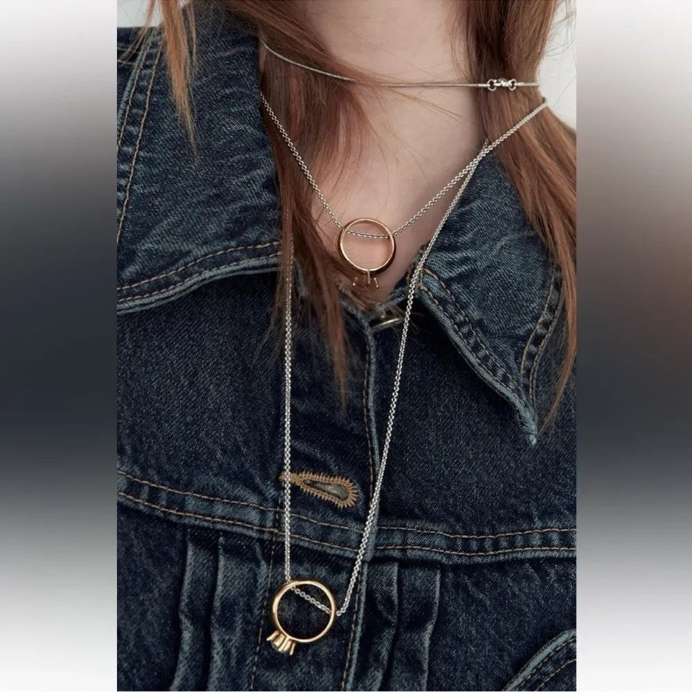 ZARA JEWEL WEDDING BAND NECKLACE - Picture 4 of 9